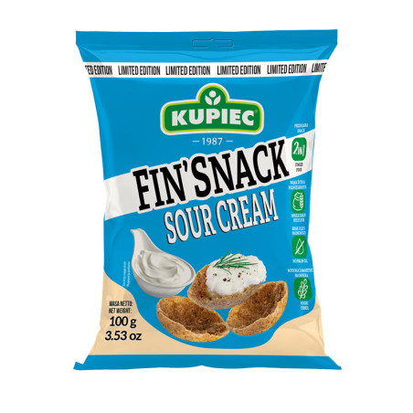 Fin`snack snacki żytnie o smaku kwaśnej śmietany 100g