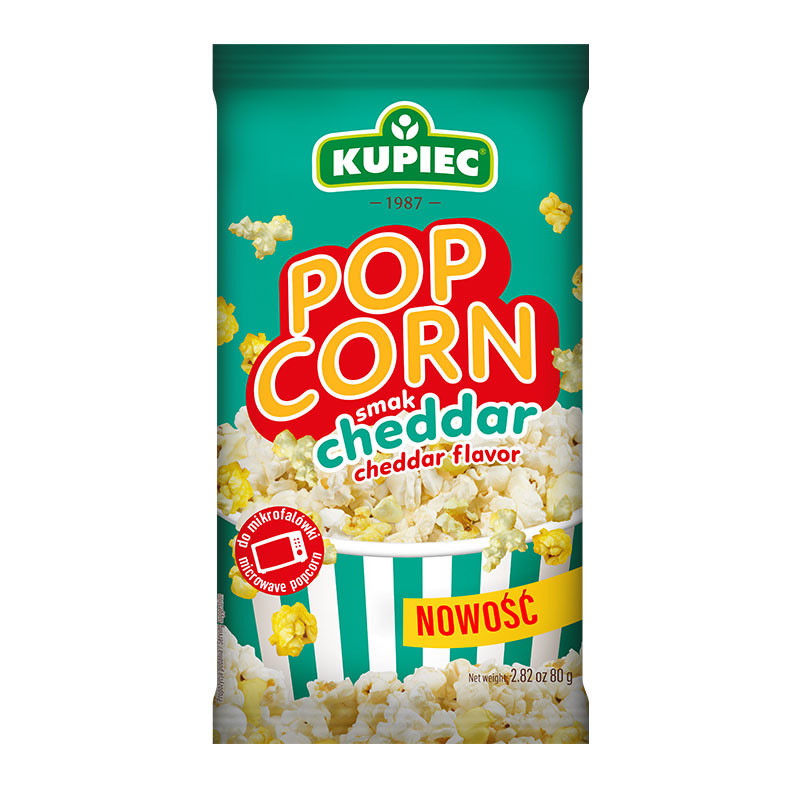 Popcorn o smaku cheddar 80g