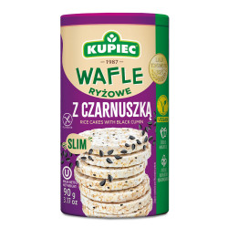 Wafle ryżowe z czarnuszką SLIM 90g